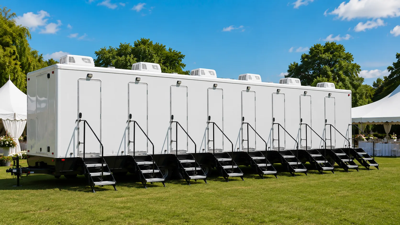 8 Stall Restroom Trailer in Charlotte, NC