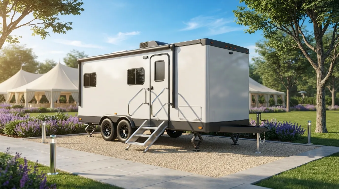 Restroom trailer for hire in Charlotte