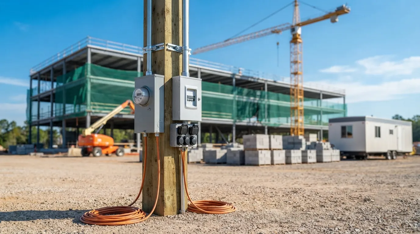 Temporary Power Pole in Charlotte, NC